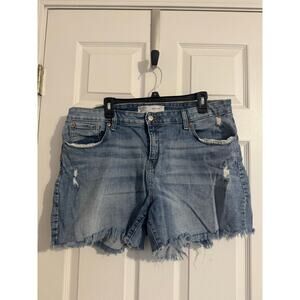 Levi Signature Mid Rise 4 in inseam Medium Wash Denim/ Jean Shorts 18- W34